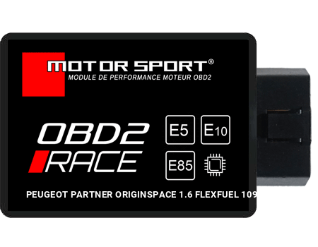 Boitier additionnel Peugeot Partner Originspace 1.6 FLEXFUEL 109 - OBD2 RACE